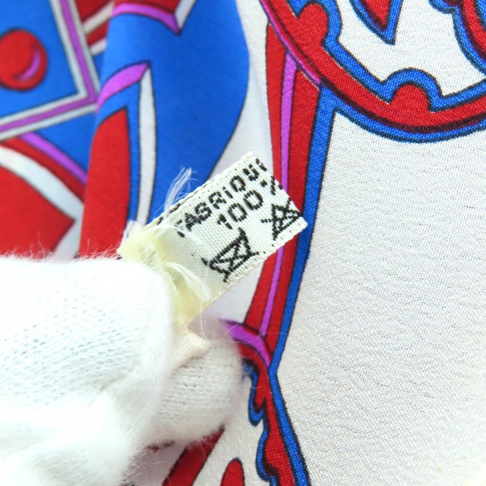 HERMES Red Silk Scarf - Picture 5 of 7